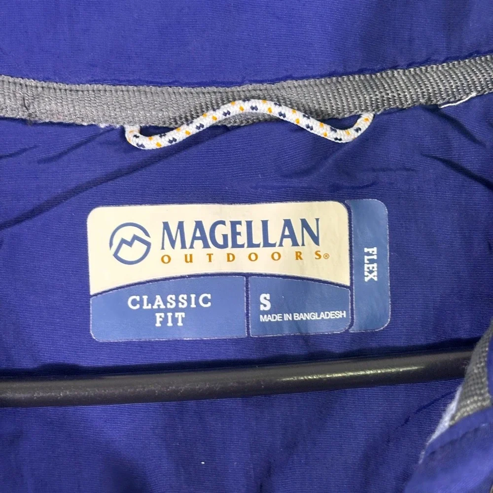 Magellan Outdoors‎ Mens Gray Quilted Snap Pullover Sweater Classic Fit Small